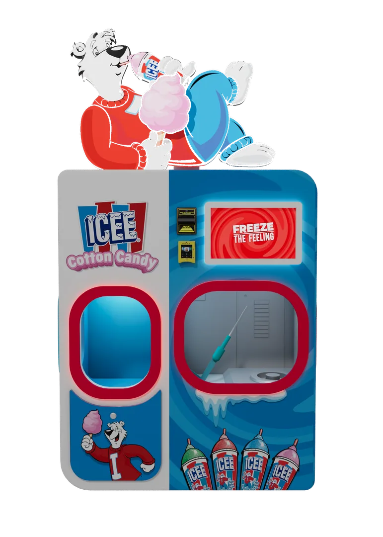 The Sweet Robo Cotton Candy Robot in official ICEE branding